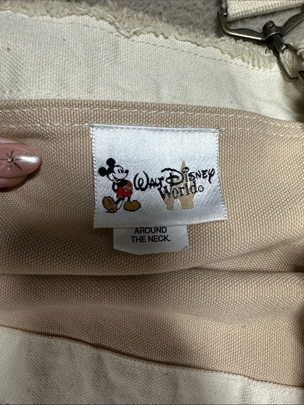 Walt Disney World Mickey Mouse Canvas Tote Bag Est. 1971 Cream Vintage Style